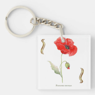 Corn poppy key ring