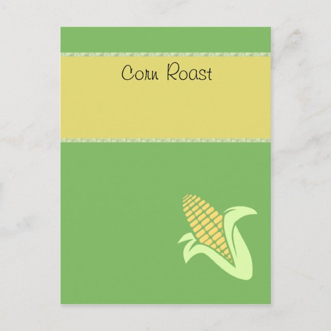 Corn Roast invites Postcard (Front)