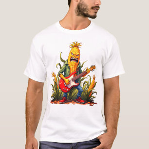 Corn Rockstar Playing Guitar T-Shirt
