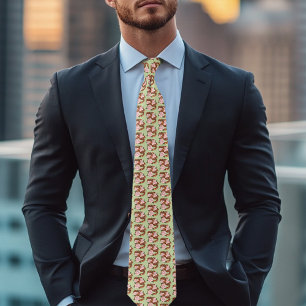 Corn Snake Pink Flowers Green Tie