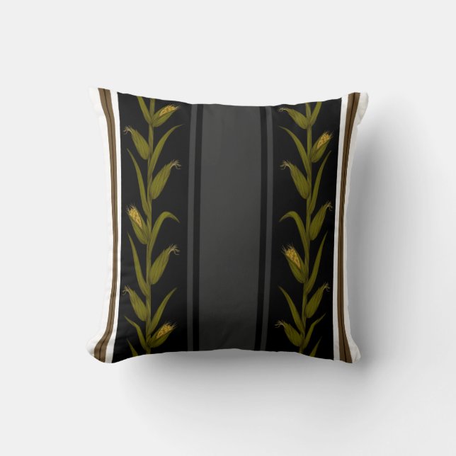 Corn Stalk Pillow - Dark (Front)