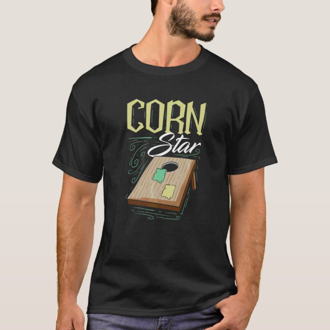 Corn Star Cornhole Player T-Shirt (Front)
