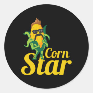 Corn Star For A Maize Farmer Classic Round Sticker
