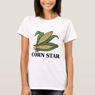 Corn Star Funny Vegetable Pun BBQ Humour T-Shirt