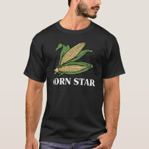 Corn Star Funny Vegetable Pun BBQ Humour T-Shirt