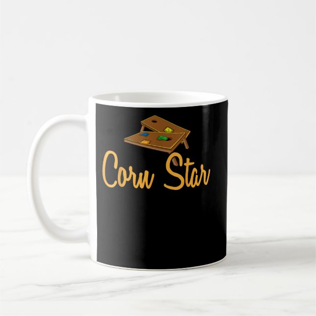Corn Star Team Cornhole Coffee Mug (Left)
