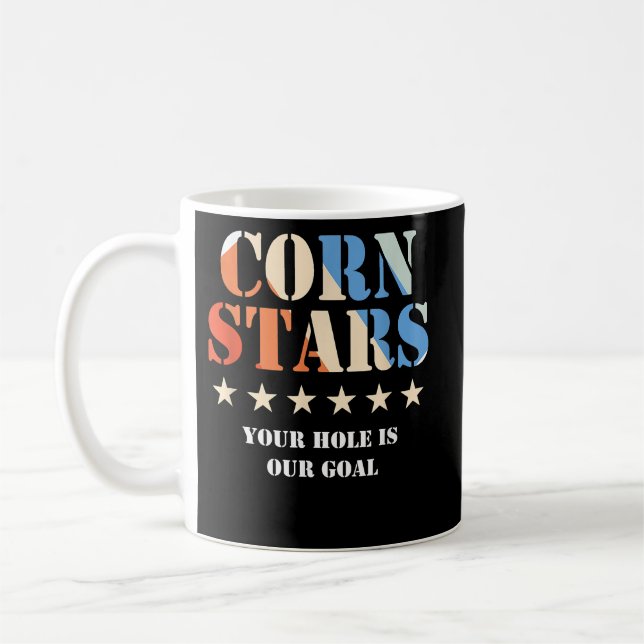 Corn Stars Funny Cornhole Team Accessories Coffee Mug (Left)
