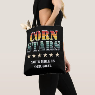 Corn Stars Funny Mens Cornhole Team Accessories Tote Bag