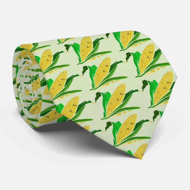 corn with green leaves. Farm Tie (Rolled)