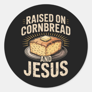 Cornbread And Jesus Christian Country Life Souther Classic Round Sticker