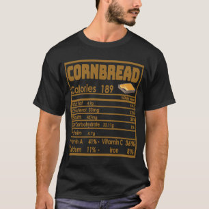 Cornbread Nutrition Facts Thanksgiving Family Mat T-Shirt