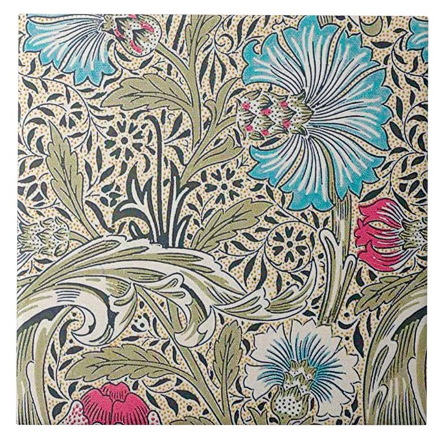 Corncockle, William Morris Ceramic Tile (Front)