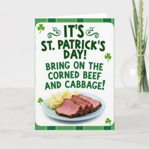 Corned Beef St Patricks Day Card