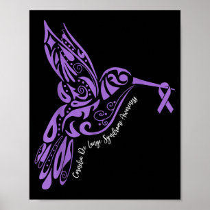 Cornelia De Lange Syndrome Awareness Hummingbird Poster
