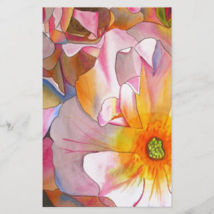 Cornelia pastel pink rose watercolor art
