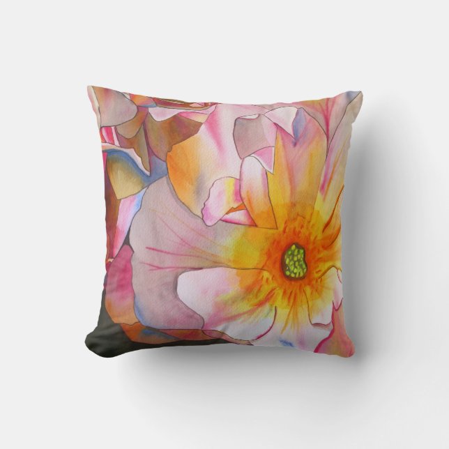 Cornelia rose pastel floral cushion (Front)