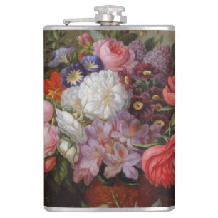 Cornelis Johannes van Hulsteijn Vase with Flowers Hip Flask