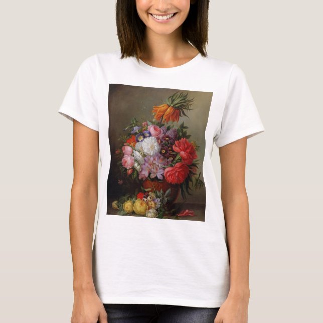 Cornelis Johannes van Hulsteijn Vase with Flowers  T-Shirt (Front)
