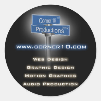 Corner 10 Productions Round Sticker
