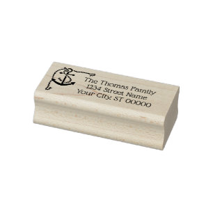 Corner Anchor with Rope Rubber Stamp