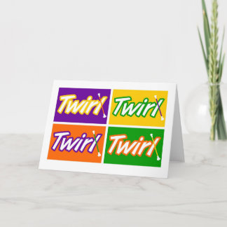 "CORNER BLOCKS TWIRL" Note Card