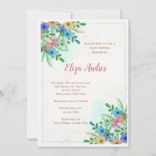 Corner Blossoms Invitation