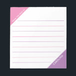 Corner Colorblock Pink Purple From the Desk of Notepad<br><div class="desc">This design features pink and purple triangles in the corners with lines for writing. The collection of coordinating products is available in our shop, zazzle.com/store/doodlelulu. Contact us if you need this design applied to a specific product to create your own unique matching item or gift! Thank you so much for...</div>