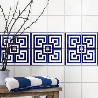 Corner Greek Meander - Greek Key Ornament Ceramic Tile