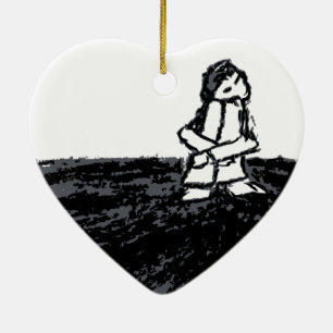 corner kid ceramic ornament