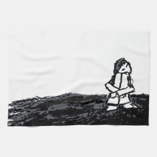 corner kid tea towel