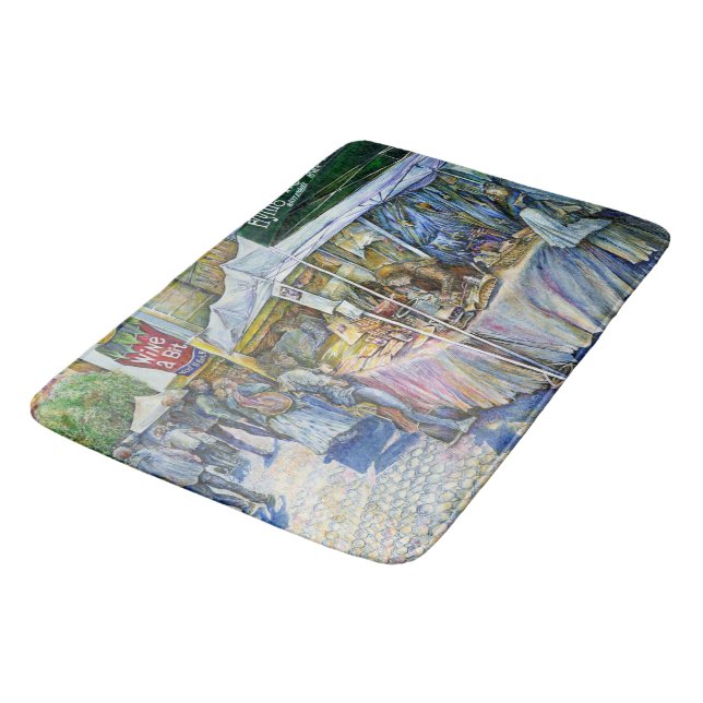 Corner of Flying Pig Farm and Wine a Bit. Bath Mat (Angled)