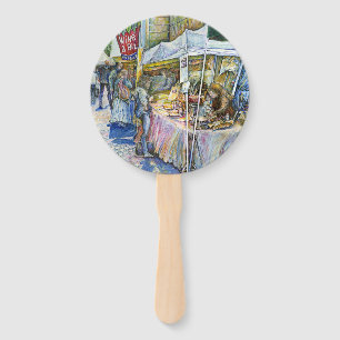 Corner of Flying Pig Farm and Wine a Bit. Hand Fan