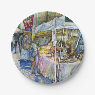 Corner of Flying Pig Farm and Wine a Bit. Paper Plate