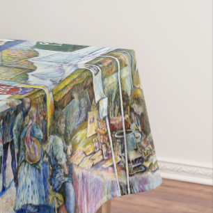 Corner of Flying Pig Farm and Wine a Bit. Tablecloth