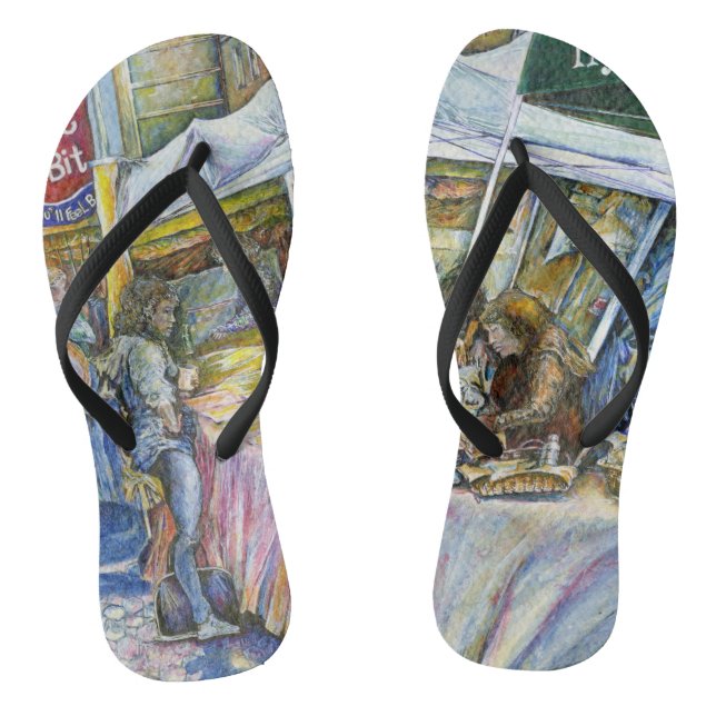 Corner of Flying Pig Farm and Wine a Bit. Thongs (Footbed)
