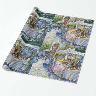 Corner of Flying Pig Farm and Wine a Bit. Wrapping Paper