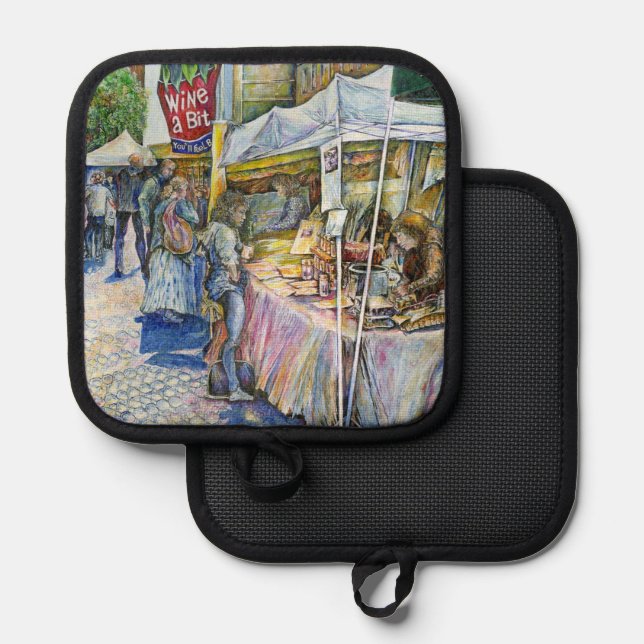 Corner of Flying Pigs  Pot Holder (Front/Back)