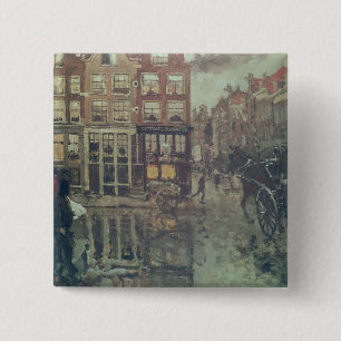 Corner of Leidsche Square, Amsterdam 15 Cm Square Badge
