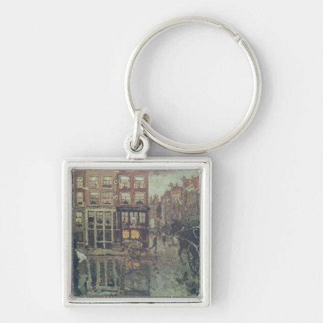 Corner of Leidsche Square, Amsterdam Key Ring (Front)