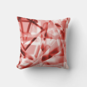 Corner of square pieces of acrylic, red to salmon cushion