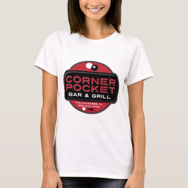 Corner Pocket Bar and Grille - RED T-Shirt (Front)