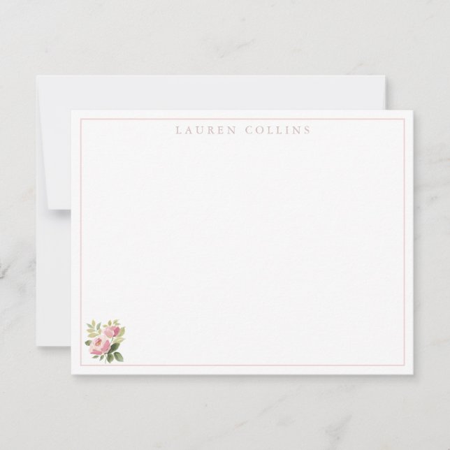 Corner Rose Note Card (Front)