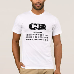 Cornerback jersey numbers T-shirt