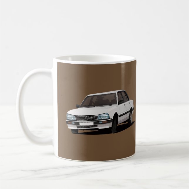 Cornering Peugeot 505 - white x 2 - Coffee Mug (Left)