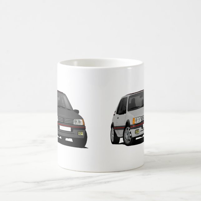 Cornering Pug 205 GTi 2 x image Coffee Mug (Center)