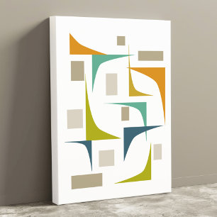 Corners Mid Century Modern Canvas Print