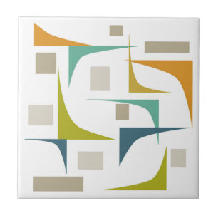 Corners Mid-century Modern Style Geometric Ceramic Tile