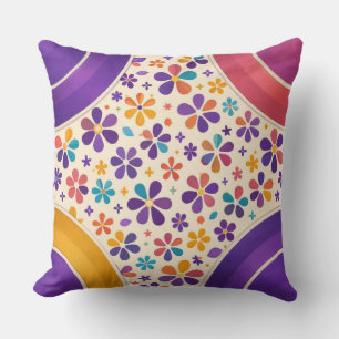 Cornerstone Bloom — Royal Violet Variant Cushion