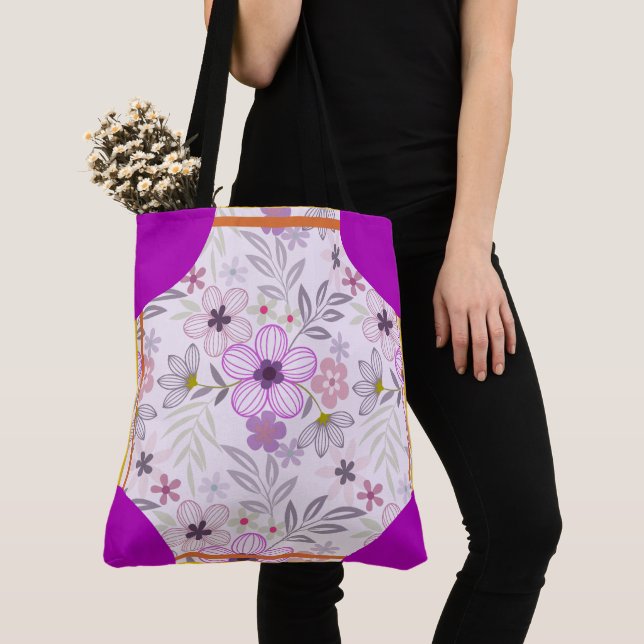 Cornerstone Blossom Lavender Tote Bag (Close Up)