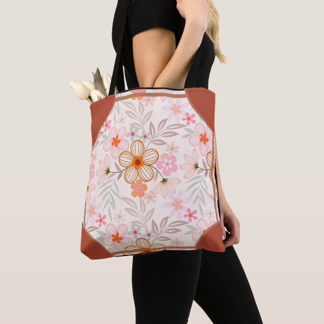 Cornerstone Blossom Orange Tote Bag (Close Up)